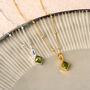 Peridot August Birthstone Necklace Sterling Silver, thumbnail 1 of 7