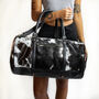 Black And White Pony Hair Leather Classic Duffle, thumbnail 1 of 8