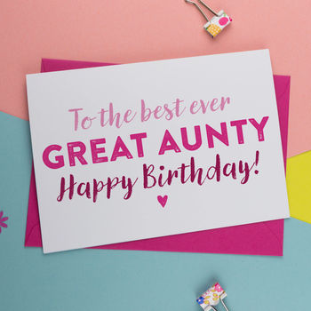 Best Ever Great Aunt, Great Auntie Birthday Card, 3 of 3