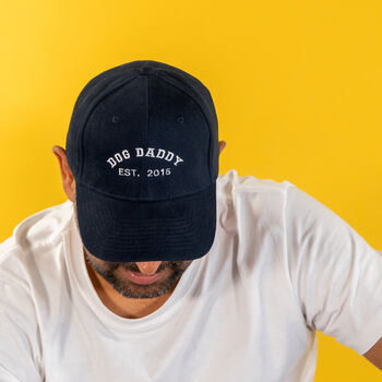 Personalised Dog Dad Father Daddy Est. Year Cap, 2 of 4