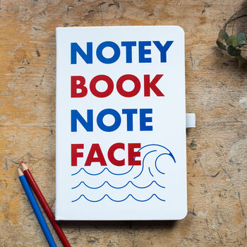 'Notey Book Note Face' Funny Hardback Notebook, 4 of 9