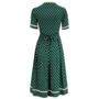 Francoise Dress In Green Polka Vintage 1940s Style, thumbnail 2 of 3