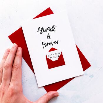 Personalised Always And Forever Anniversary Card, 3 of 5