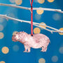 Hippopotamus Christmas Tree Decoration, thumbnail 1 of 4