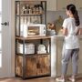 Coffee Bar Cabinet Bakers Rack With Outlet, thumbnail 1 of 7