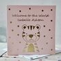 New Baby Tiger Gold Foil Personalised Card, thumbnail 1 of 3