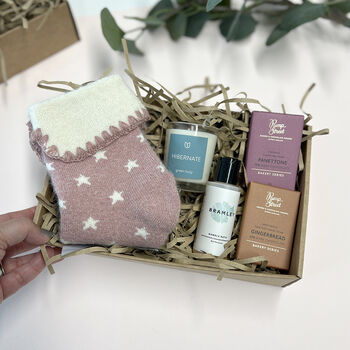 Cosy Night Socks, Candle And Chocolate Natural Gift Set, 7 of 8