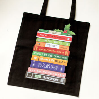 Book Puns Christmas Tote Bag, 2 of 2