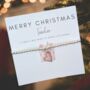 Merry Christmas Or Thank You Teacher, Teaching Assistant, Nursery Teacher Or Childminder Silver Plated Bracelet, thumbnail 1 of 12