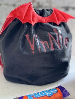 Halloween Trick Or Treat Personalised Luxury Feel Bag, 5 of 5