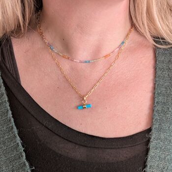 The T Bar Turquoise Necklace, 4 of 9