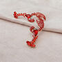 Rhinestone Lobster Earrings, thumbnail 5 of 6