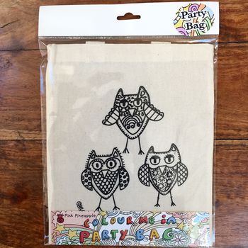 Colour In Party Bag With Owls, 2 of 10
