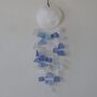 Shell And Glass Wind Chime Blue And White, thumbnail 4 of 4