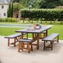 Cement Fibre Table And Bench Set, thumbnail 3 of 5