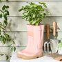 Personalised Large Pink Welly Boot Planter, thumbnail 1 of 8