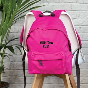 Kids Personalised Super Car School Rucksack, 3 of 5