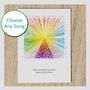 Personalised Favourite Song Abstract Art Music Card, thumbnail 7 of 9