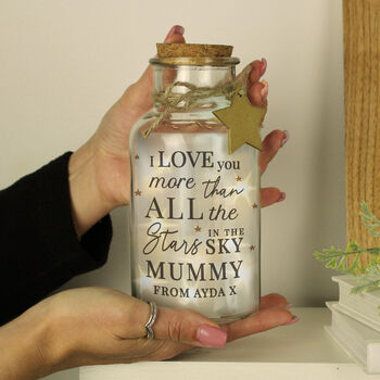 Personalised I Love You More… LED Glass Jar, 3 of 4