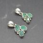 Emerald Pendant: Sterling Silver, May Birthstone, thumbnail 4 of 8