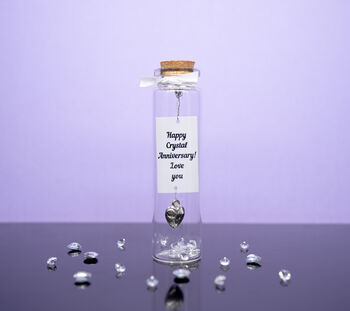 Personalised 15th Crystal Anniversary Small Photo Keepsake Gift, 2 of 2