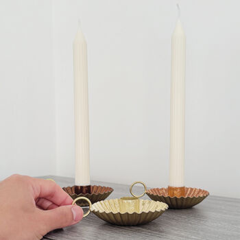 Scallop Shell Candle Holder Handheld Candlestick Holder, 6 of 8