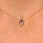 Amethyst 9ct Yellow Gold Melissa Dainty Necklace, thumbnail 5 of 6