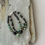 Mens 925 Silver African Turquoise Black Onyx Bracelet, thumbnail 1 of 2