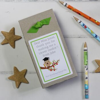 Personalised Teacher Thank You Gift Cookie Mix|Wise Owl, 3 of 4