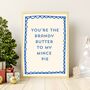 A4 Christmas Art Print, You're The Brandy Butter To My Mince Pie, thumbnail 1 of 4