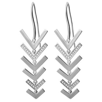 Art Deco Arrow Drop Earrings, 2 of 2
