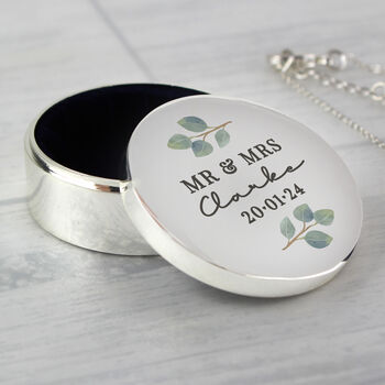 Personalised Ring Box With Botanical Design, 5 of 7