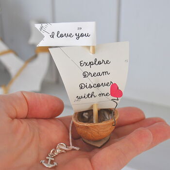 Personalised Walnut Shell Boat Keepsake, 6 of 9