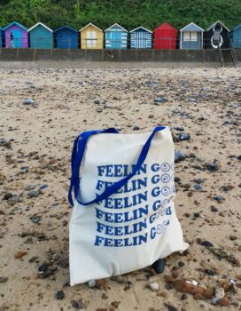 Feelin Good Limited Edition Blue Handle Tote, 3 of 3