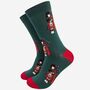 Men's Scottish Piper Bamboo Socks In Red Green, thumbnail 2 of 4