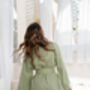 Sage Green 100% Linen Robe, thumbnail 3 of 9