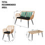 Outdoor Wicker Rattan Chair Patio Furniture Set, thumbnail 5 of 12