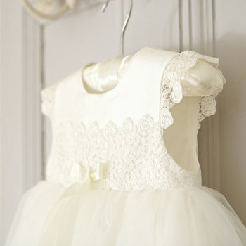 Silk And Tulle Christening Gown | Evelyn, 6 of 12
