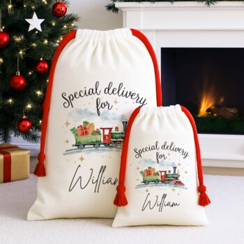 Special Delivery Train Christmas Sack, 3 of 3