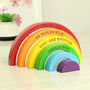Personalised Wooden Rainbow Stacker New Baby Gift, thumbnail 4 of 4
