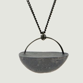Minimalist Grey Concrete Pendant Necklace, 4 of 6