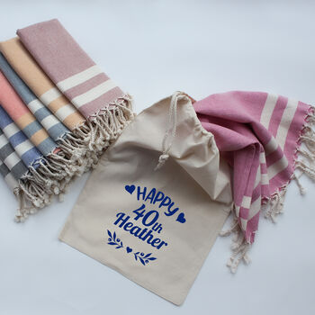 Personalised Cotton Apron And Tea Towel, Christmas Gift, 4 of 12