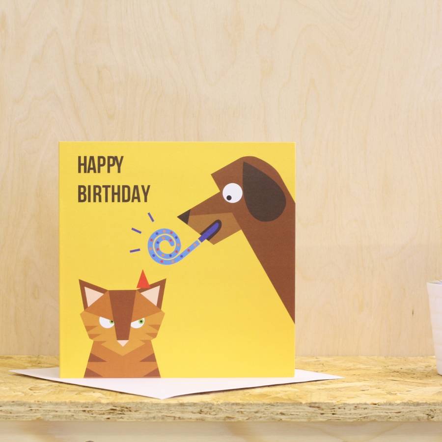 Angry Cat Birthday Card By JollySmith | notonthehighstreet.com