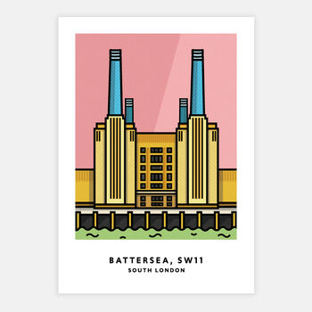 Battersea Power Station Colourful Illustration Print, 4 of 5