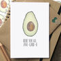 'Avo Great Valentine's Day' Funny Avocado Card, thumbnail 2 of 5