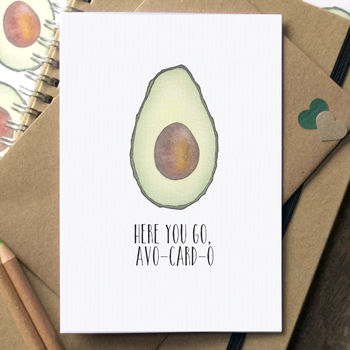 'Avo Great Valentine's Day' Funny Avocado Card, 2 of 5