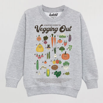 Vegging Out Boys' Vegetable Guide Sweatshirt, 5 of 5