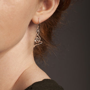Sterling Silver 3D Spiral Earrings, 3 of 5