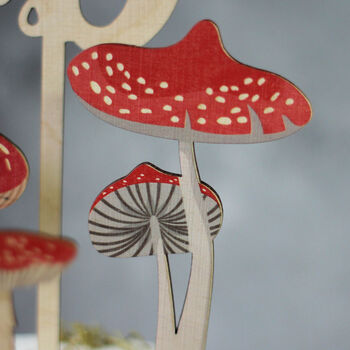 Personalised Toadstool Cake Topper Set, 6 of 7