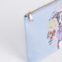Catherine Rowe Pet Portraits Whippet Blue Cotton Pouch, thumbnail 4 of 5